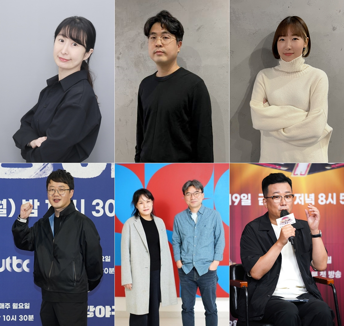 JTBC 예능 레이블. 위 왼쪽부터 김수아-김재원-김나현-장시원-장윤정-최삼호-조승욱.