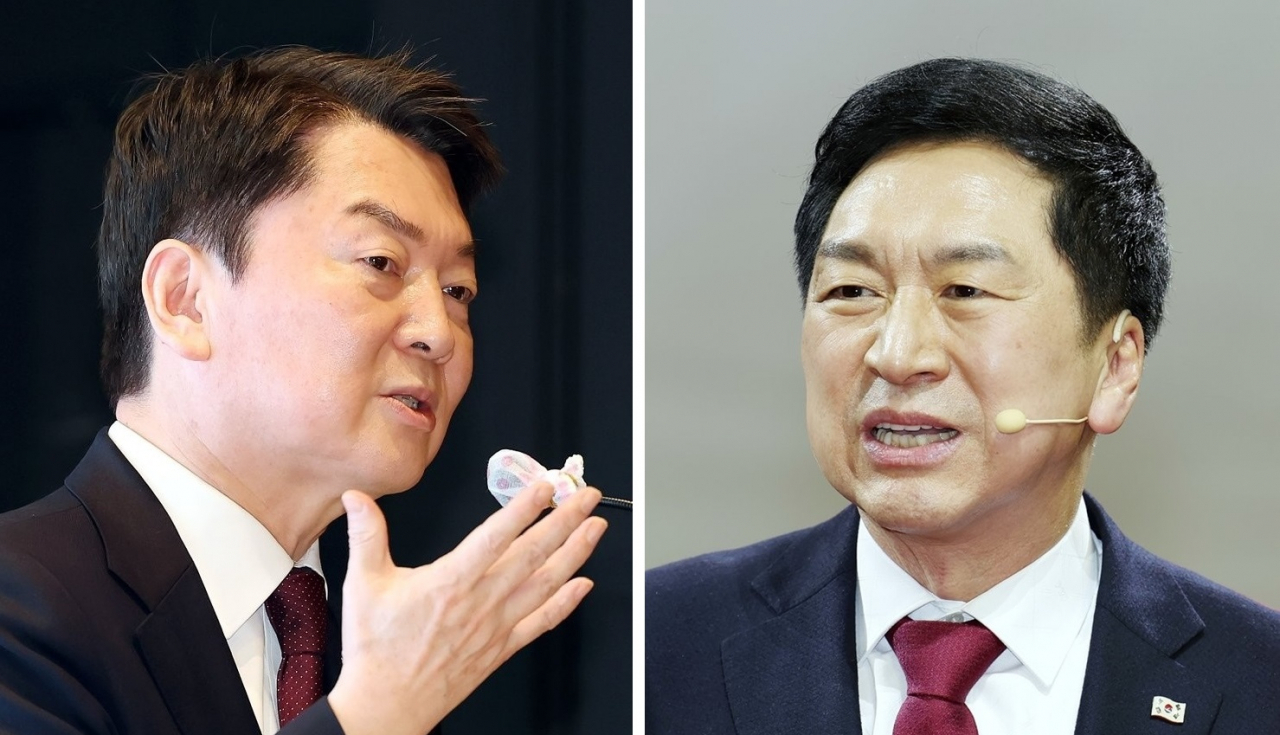 (왼쪽부터) 안철수, 김기현 국민의힘 의원