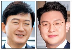 존 림 삼성바이오로직스 사장(왼쪽)과 이원 직 롯데바이오로직스 대표이사.[삼성바이오로직스·롯데바이오로직스 제공]