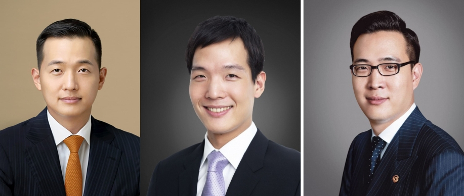 한화그룹 오너가(家) 삼형제. 왼쪽부터 장남 김동관 한화솔루션 부회장, 차남 김동원 한화생명 사장, 삼남 김동선 한화솔루션 갤러리아부문 전략본부장(전무). [한화그룹 제공]