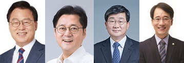 왼쪽부터 박광온, 홍익표, 전해철, 이원욱 더불어민주당 의원