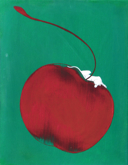 유선태, 사과 위에서의 명상, 캔버스에 아크릴, 40.9x31.8cm(6호), 2007