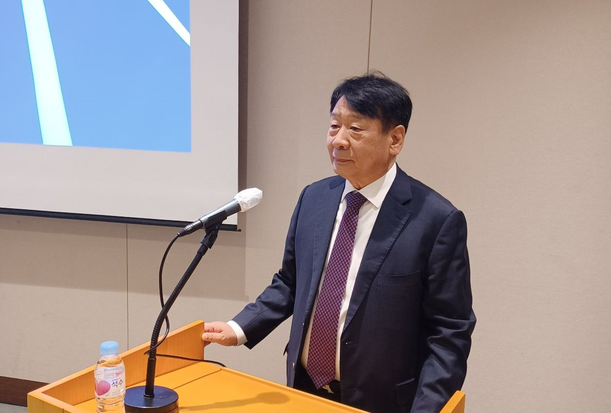 이윤철 금양그린파워 대표가 22일 서울 여의도에서 열린 IPO(기업공개) 기자간담회에서 발언하고 있다. [금양그린파워 제공]