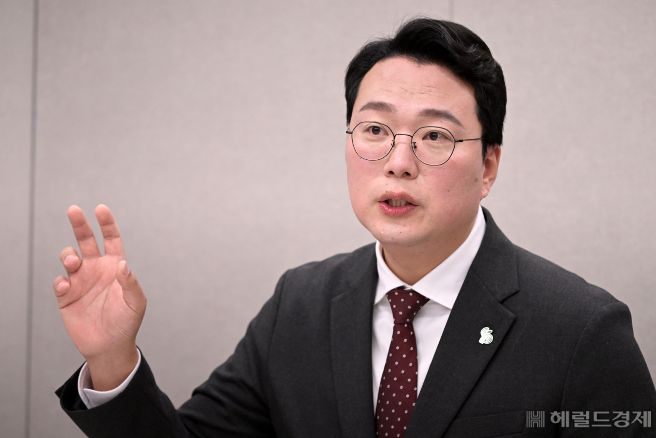 천하람 국민의힘 당대표 후보가 22일 오전 서울 여의도에서 헤럴드경제와 인터뷰를 하고 있다. 이상섭 기자