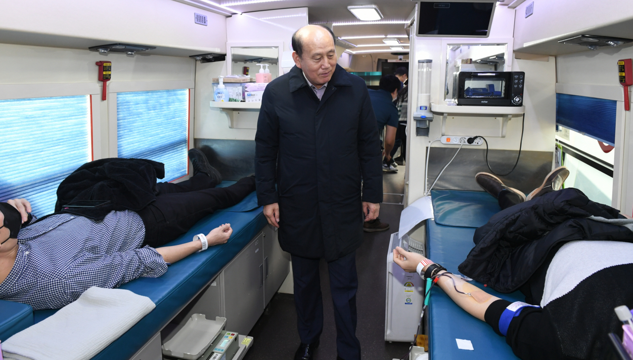 박형덕 동두천시장, 헌혈운동 행사장 방문