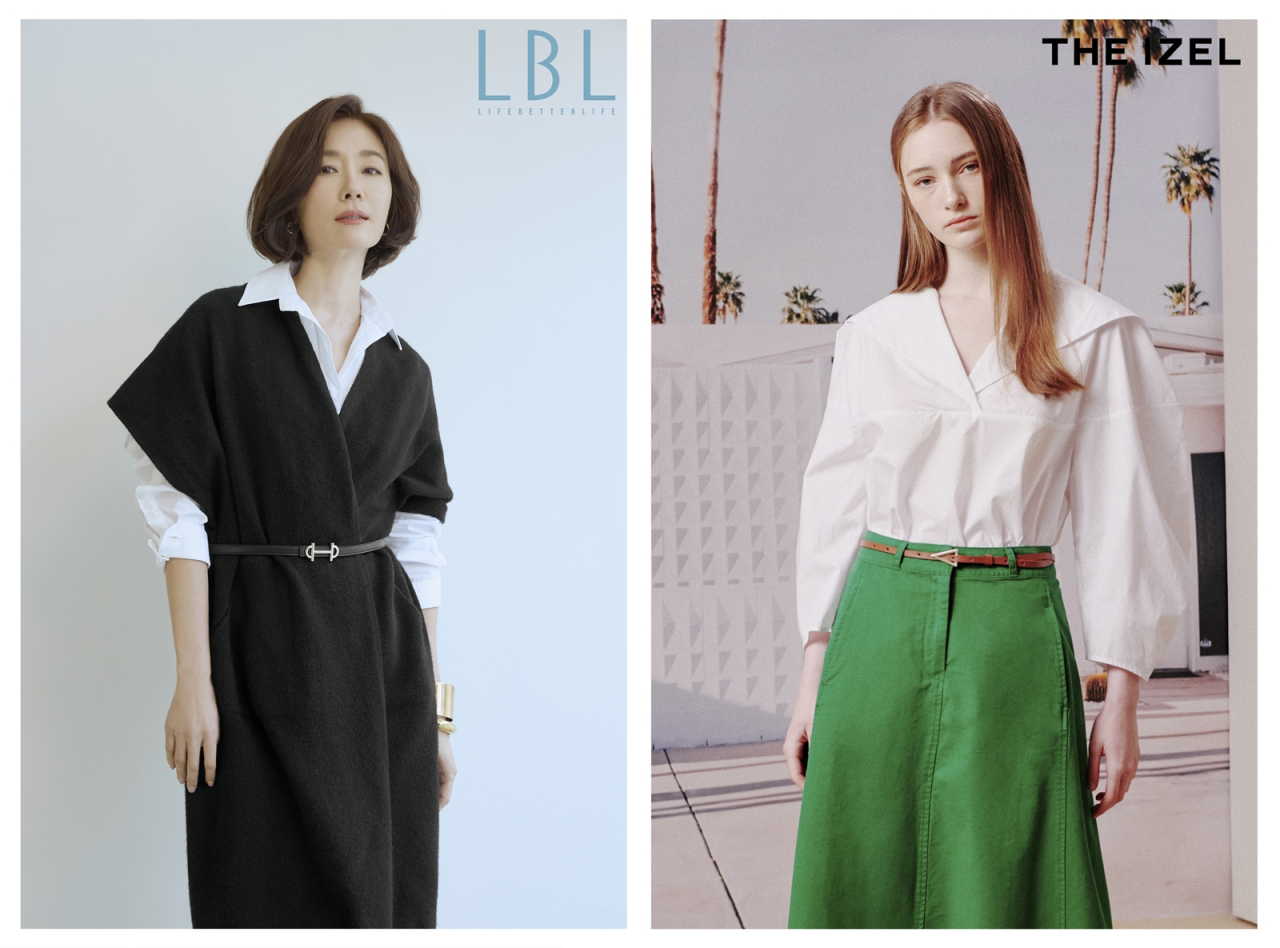 롯데홈쇼핑의 패션 브랜드 ‘LBL’과 ‘더 아이젤’. [롯데홈쇼핑 제공]