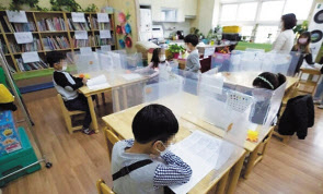 한 초등학교의 돌봄교실에서 학생들이 과제를 수행하고 있다. [연합]