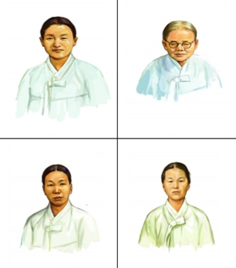 국가보훈처는 제104주년 3·1절을 하루 앞둔 28일 ‘3월의 독립운동가’로 유관순 열사의 서대문감옥 여옥사 8호 감방동료인 권애라, 심영식, 신관빈, 임명애 선생을 선정했다고 밝혔다. 왼쪽 위부터 시계방향으로 권애라, 심영식,, 임명애, 신관빈 선생의 이미지. [국가보훈처 제공]