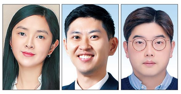이현지(왼쪽부터), 김호준, 문태영 교수. [UST 제공]