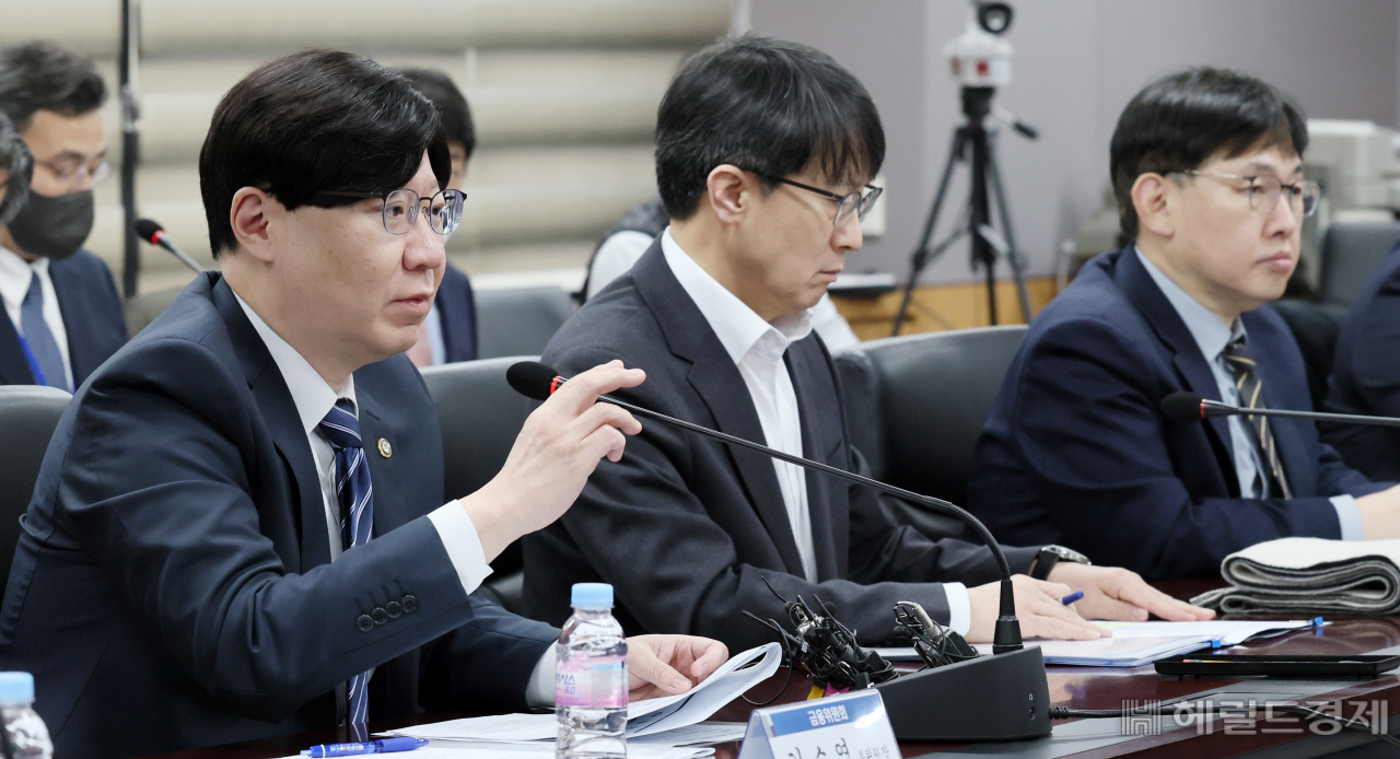 김소영 금융위원회 부위원장이 22일 정부서울청사에서 열린 '제1차 은행권 경영·영업 관행·제도 개선 TF'에 참석해 모두발언을 하고 있다. 임세준 기자