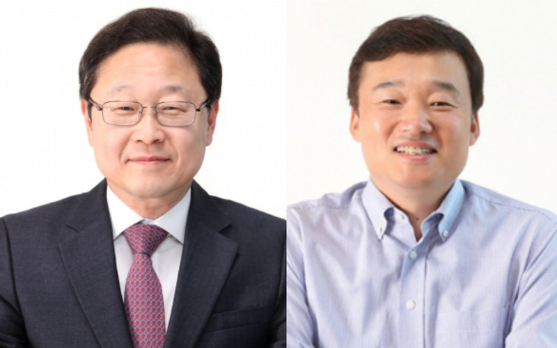 왼쪽부터 신수정 KT 엔터프라이즈 부문장(부사장), 윤경림 KT 그룹 트랜스포메이션 부문장(사장).