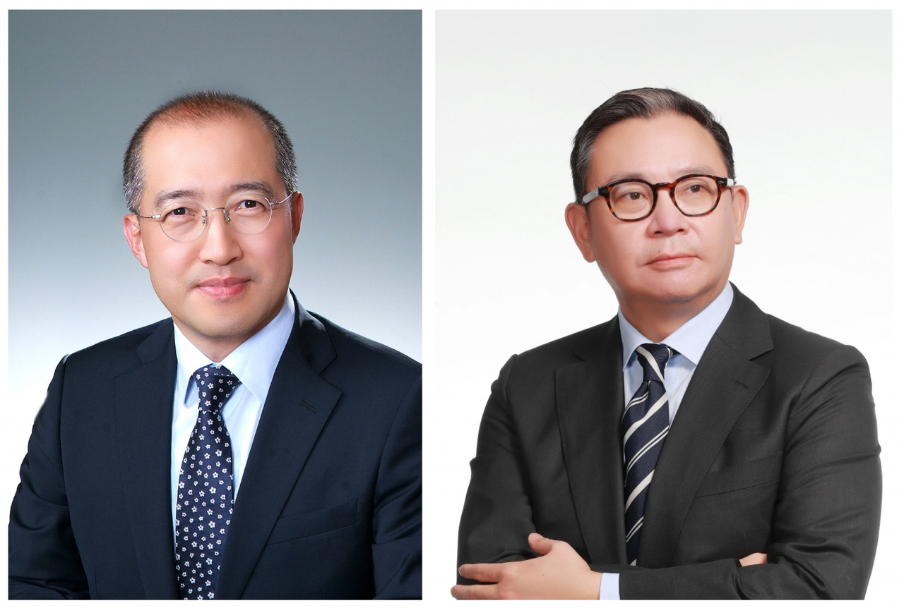 박태진(왼쪽) 신임 JP모간 한국 회장과 김기준 신임 JP모간 한국 대표