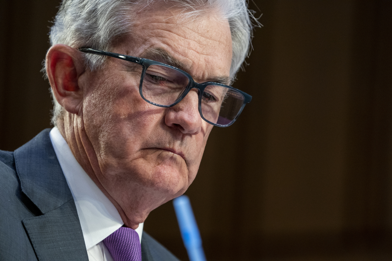 epa10507786 Chairman of the Board of Governors of the Federal Reserve System Jerome Powell testifies during the Senate Banking, Housing, and Urban Affairs Committee hearing on the Semiannual Monetary Policy Report to the Congress on Capitol Hill in Washington, DC, USA, 07 March 2023. Large bank lobbyists have been working Capitol Hill to combat a possible hike in their capital requirements by the Federal Reserve later this year. EPA/SHAWN THEW