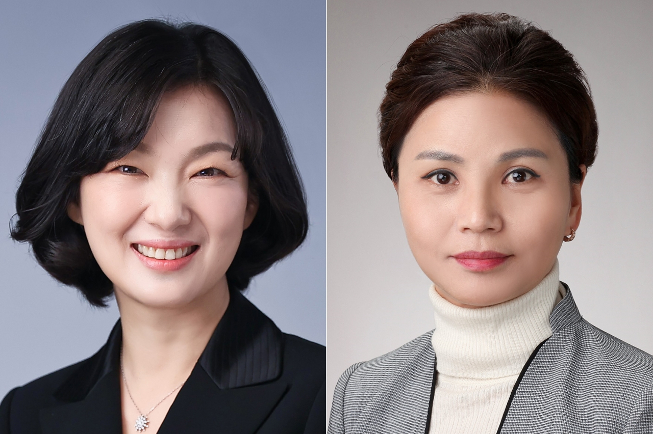 SK이노베이션의 신임 사외이사 후보로 오른 김주연(왼쪽) 전 피앤지(P&G) 오랄케어&그루밍 한국·일본지역 부회장과 이복희 롬엔드하스전자재료씨엠피코리아 대표이사. [SK이노베이션 제공]