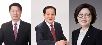 사진 왼쪽부터 최남휴 순천농협조합장 당선자, 김상문 여수수협조합장, 정종연 고흥녹동농협 조합장.