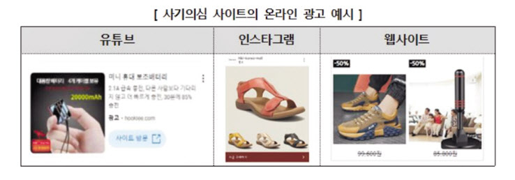 해외 사업자가 운영하는 사기 의심 직구 쇼핑 사이트의 온라인 광고. [SNS 갈무리]