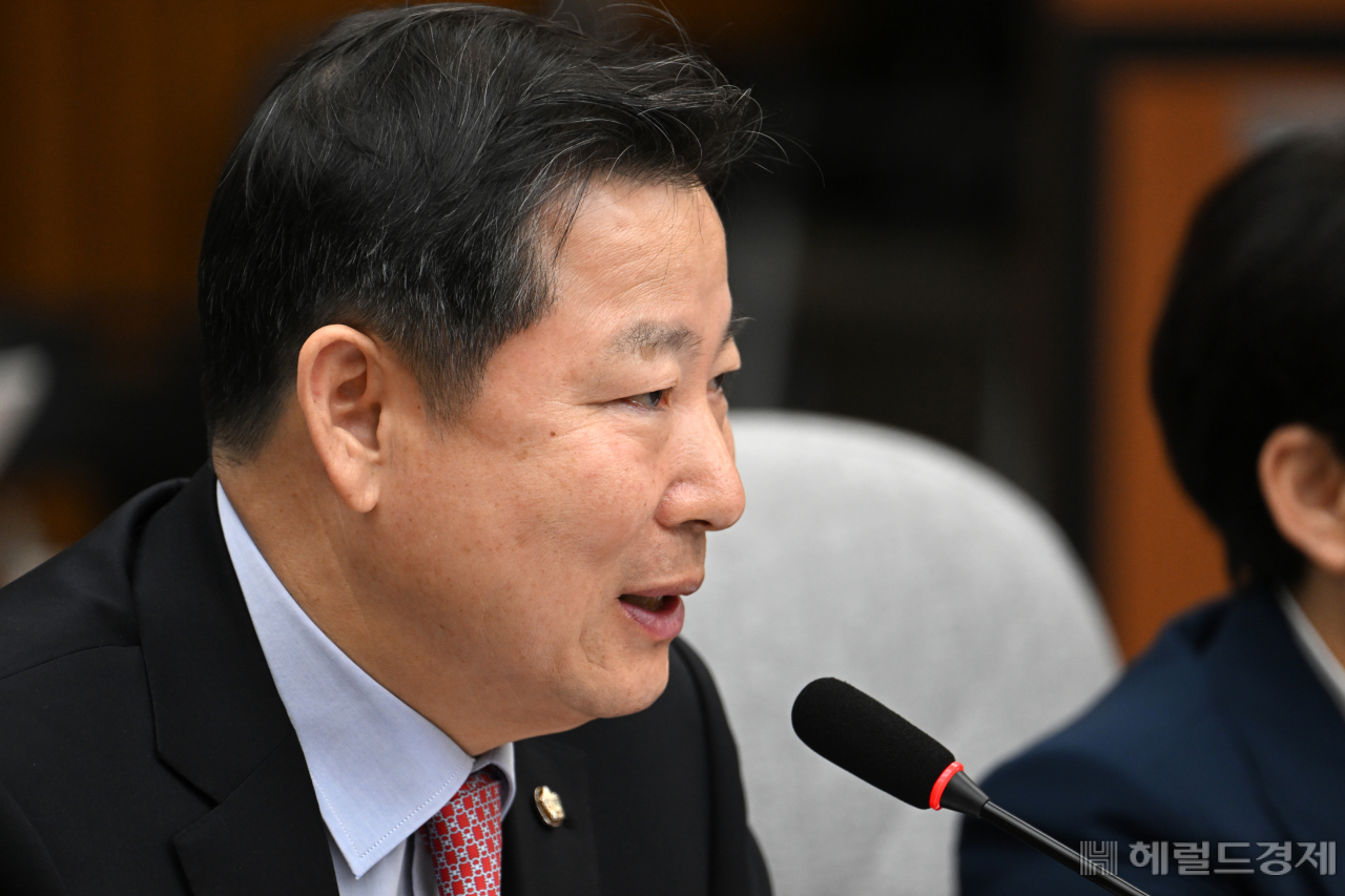 국민의힘 원내대책회의가 14일 서울 영등포구 여의도 국회에서 열려 이철규 국민의힘 사무총장이 발언하고 있다. 임세준 기자
