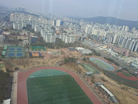 용인시 쓰레기처리시설 항공사진.