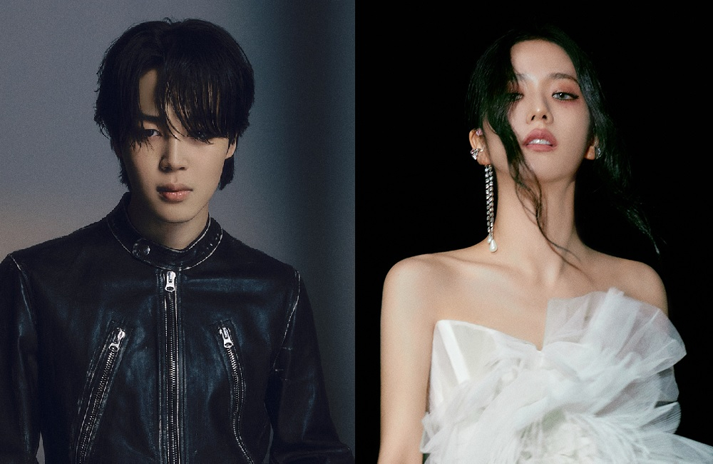 (L) Image of BTS' Jimin's solo debut album "Face" (Big Hit Music) / (R) Image of Blackpink's Jisoo's solo debut single "Me." (YG Entertainment)