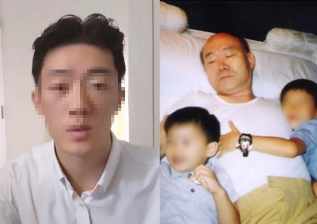 자신을 전두환 씨 손자라고 밝힌 전우원(왼쪽) 씨와 그가 인스타그램에 올린 전직 대통령 전두환 씨와 어린 시절에 찍은 사진. [인스타그램]