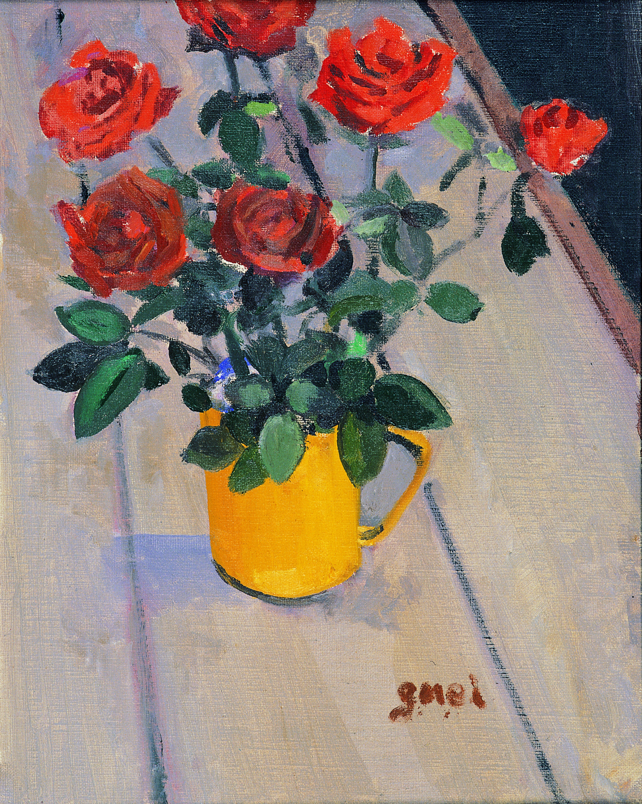 원계홍, 장미, 1977년, 캔버스에 유채, 34.5x26.5cm, ⓒ원계홍기념사업회, 사진 주명덕 [성곡미술관 제공]