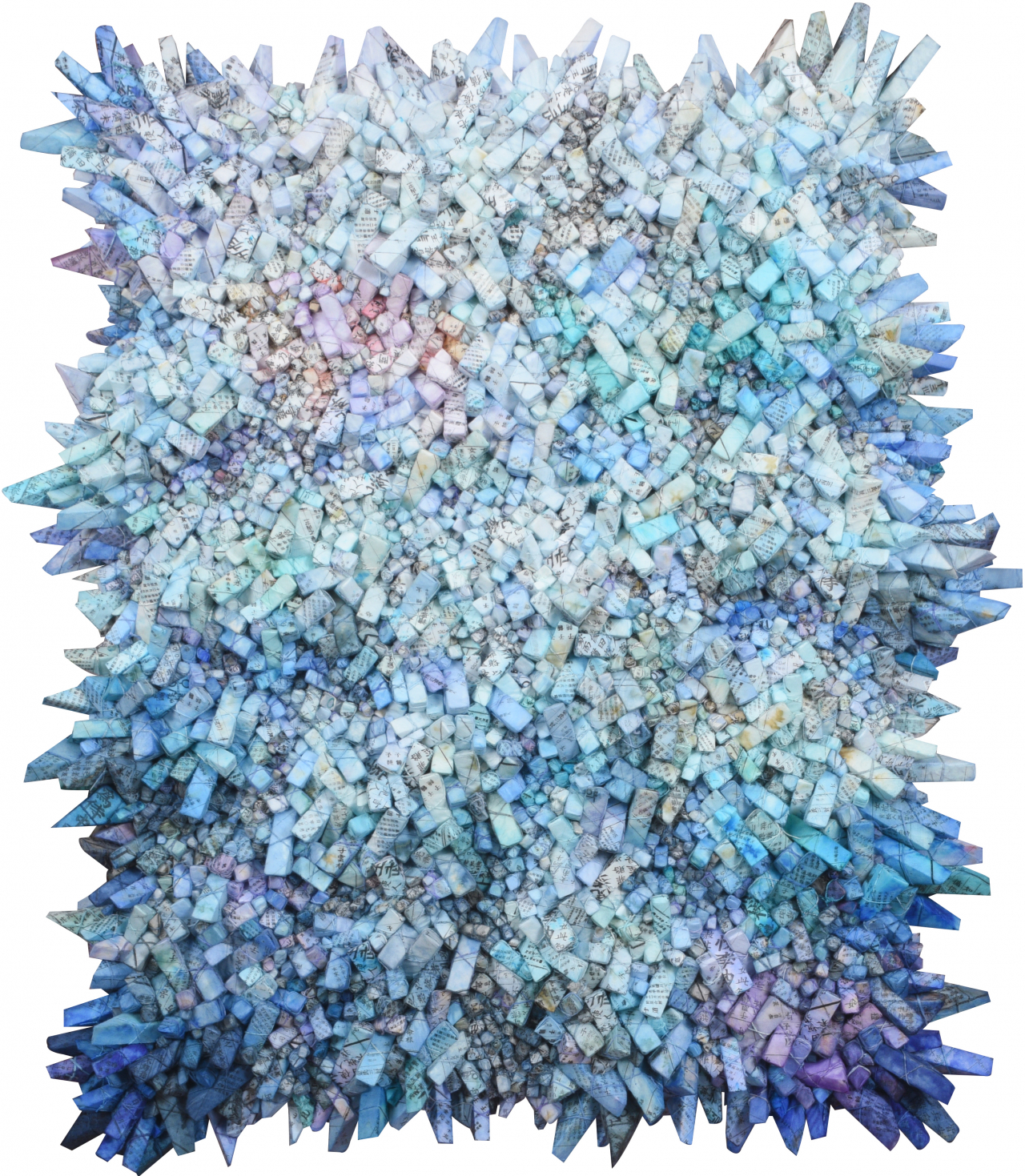 전광영, Aggregation 19-NV090, 한지에 혼합재료, 138&times;118cm (80호), 2019 [헤럴드옥션 제공]