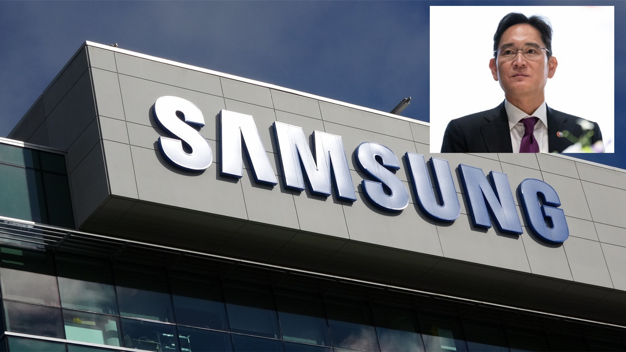 삼성 CI가 적힌 건물외벽과 이재용 삼성전자 회장 [게티이미지]
