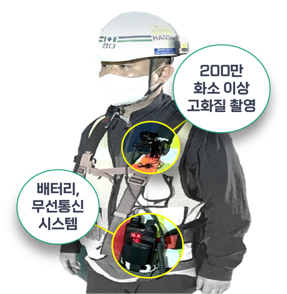 현장 공사장 인부가 착용할 바디캠. [서울시 제공]