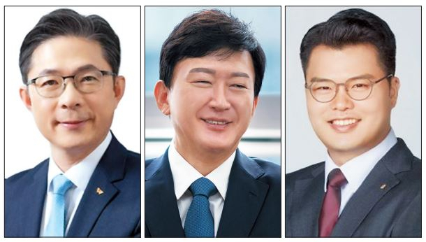 안재용(왼쪽부터) SK바이오사이언스 사장, 존 림 삼성바이오로직스 사장, 서진석 셀트리온 이사회 의장