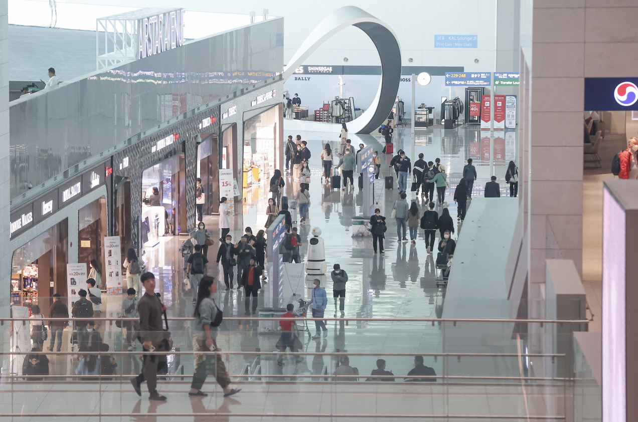 인천국제공항 제2여객터미널 면세점. [연합]