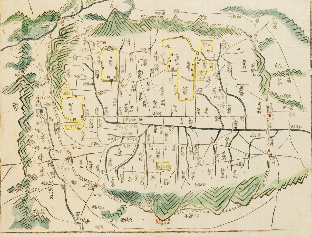1864년 목판본 위에 색칠을 하고 지리정보를 넣은 ‘편리한’ 대동여지도가 고국으로 돌아왔다. 기존 국내에는 21본의 목판인쇄 대동여지도가 있다.