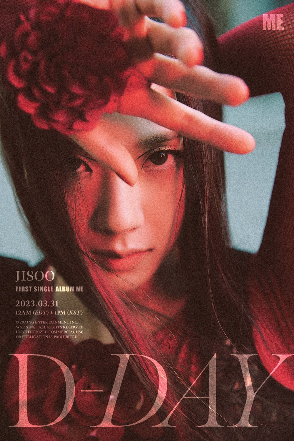 The D-day poster for Blackpink member Jisoo's solo debut single "Me" (YG Entertainment)