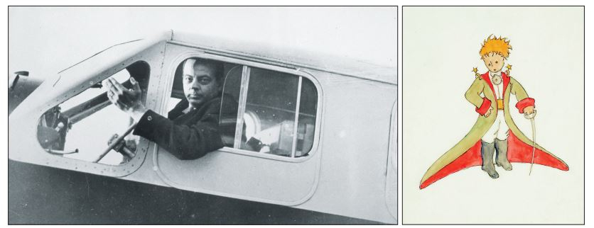 앙투안 드 생텍쥐페리(1935·왼쪽 사진)와 그가 직접 그린 어린왕자.