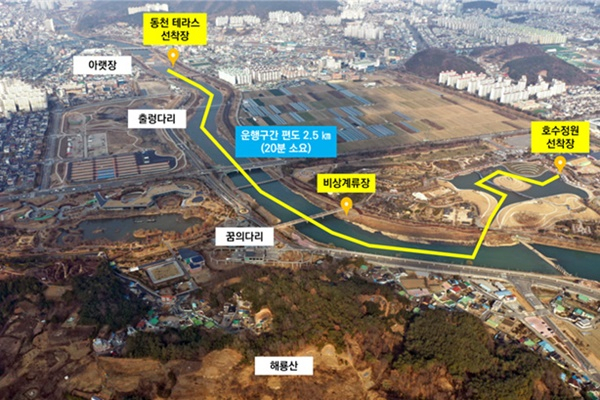 2023순천만정원박람회 동천 뱃길 위치도.