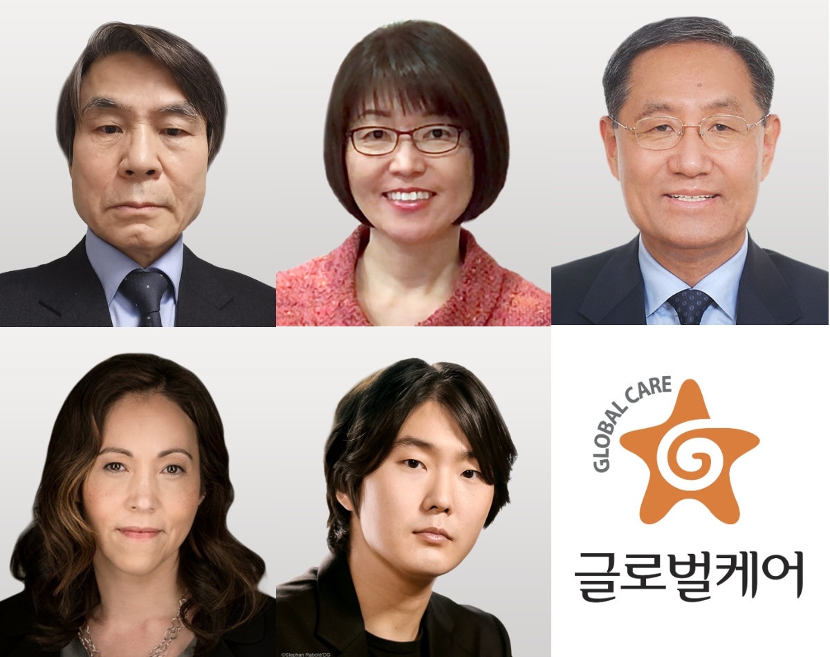 ‘2023 삼성호암상 수상자’. (왼쪽 위부터 시계방향) 임지순 포스텍 석학교수, 최경신 미국 위스콘신대 교수, 선양국 한양대 석좌교수, 마샤 헤이기스 미국 하버드의대 교수, 조성진 피아니스트, 사단법인 글로벌케어 [호암재단 제공]