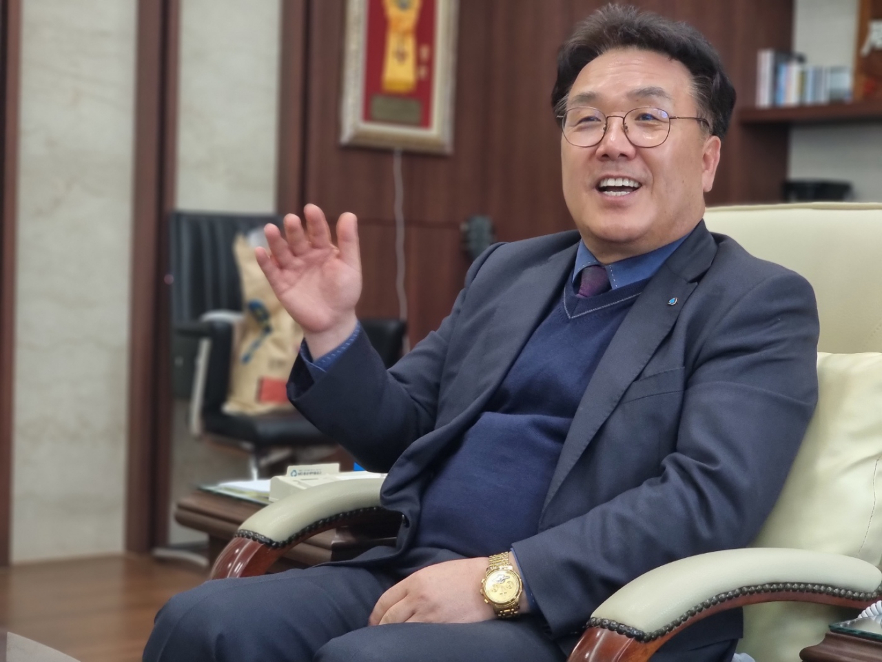 조성래 양산 MG물금새마을금고 이사장. [사진=임순택 기자]