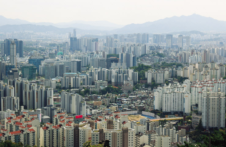서울 시내 아파트와 주택가 모습으로 기사 내용과는 무관. [연합]