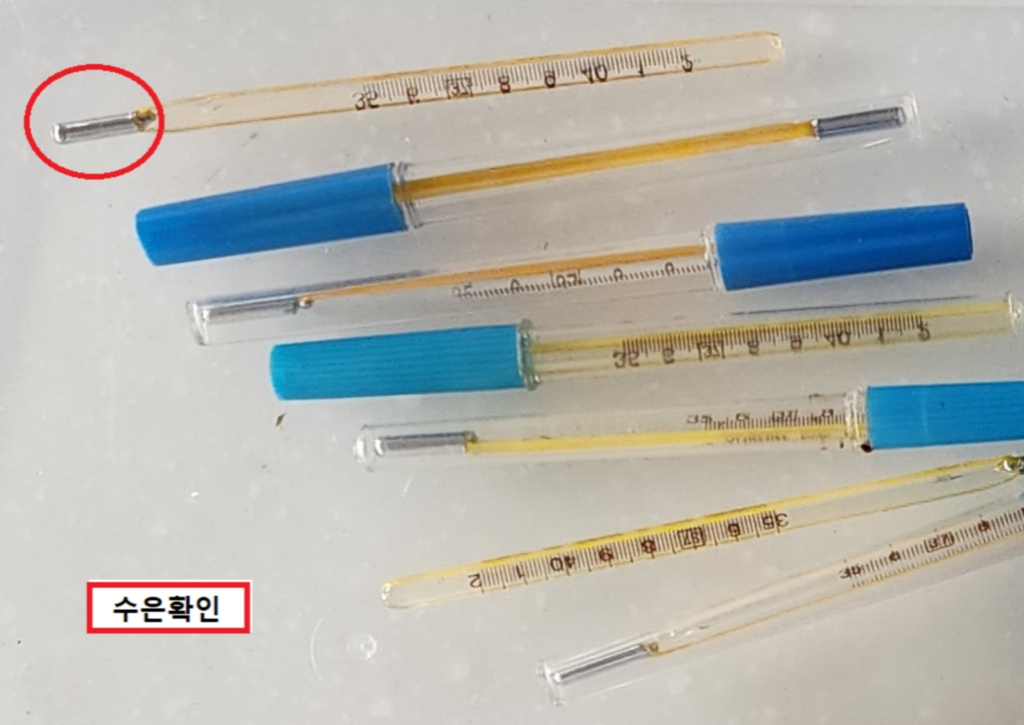 수은이 들어간 체온계 [환경부 제공]