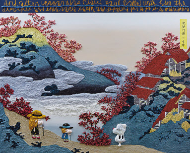 우국원, Village, 2023, Oil on canvas, 162 &times; 130cm [아트부산 제공]