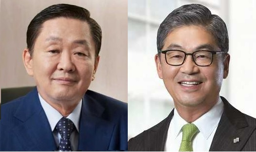 강덕영 한국유나이티드제약 대표이사(왼쪽)와 김광성 Bank of Hope 행장이 올해 HUFS AWARD를 수상하게 됐다.[한국외국어대학교 제공]