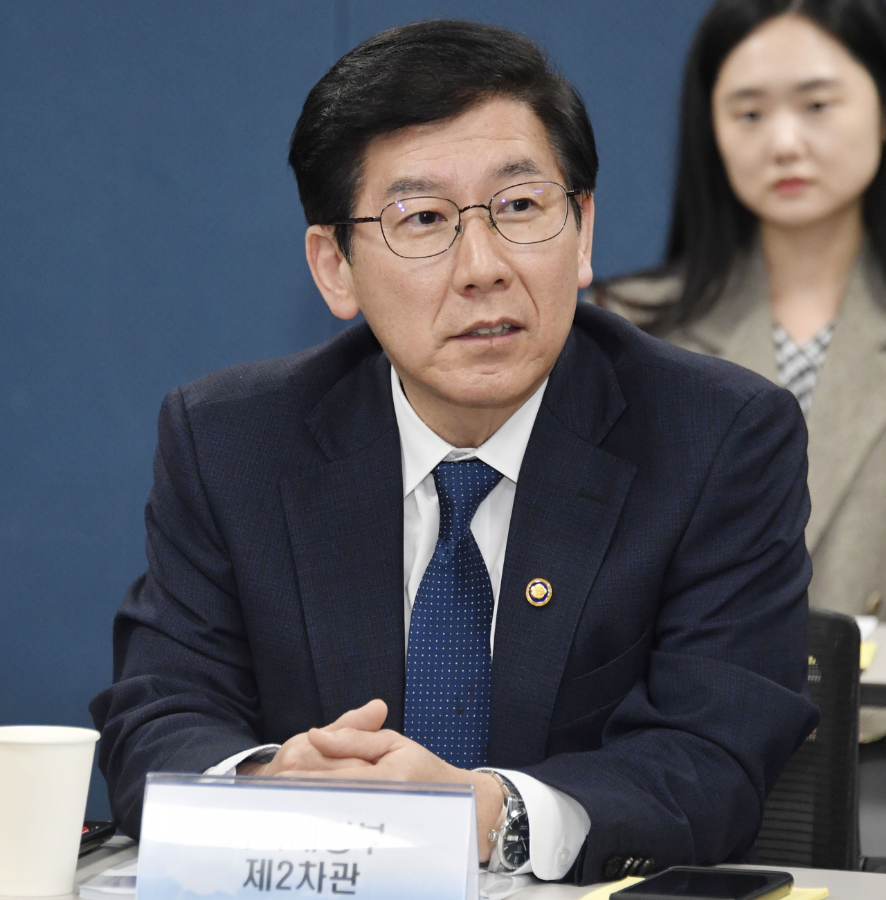 최상대 기획재정부 차관이 20일 서울 강남구 팁스타운을 방문해 현장 간담회를 주재하고 있다. [연합]
