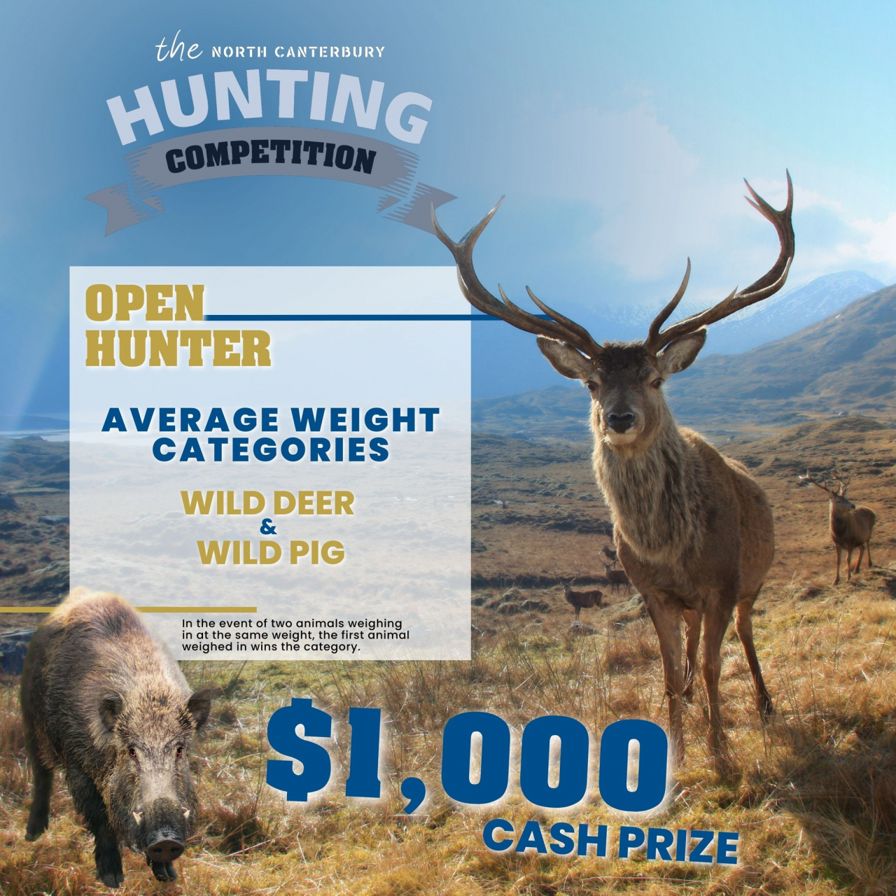 ‘노스캔터베리 사냥대회(The North Canterbury Hunting Competition)’ 포스터. [노스캔터베리 사냥대회 페이스북]