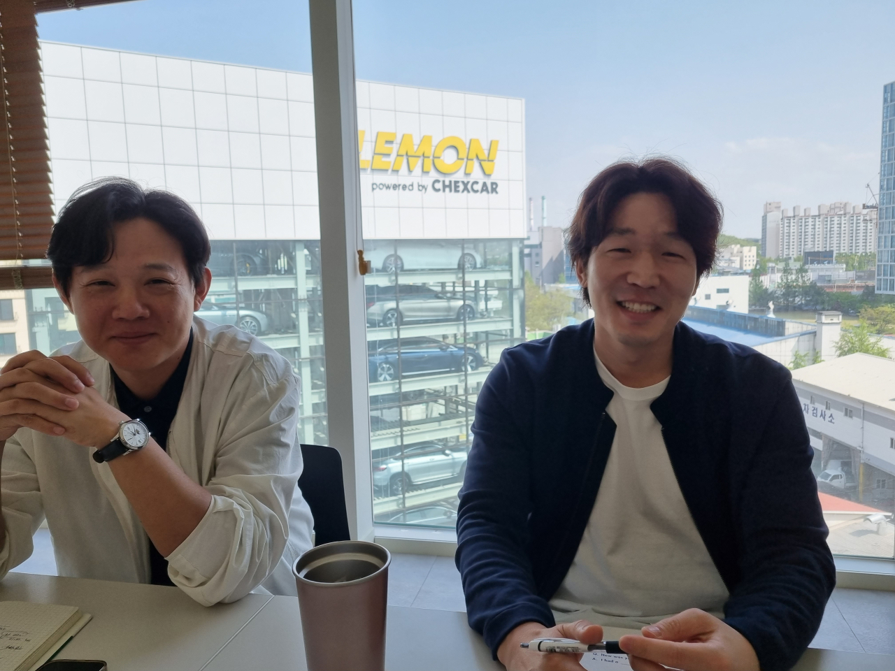 안효진 체카 대표(오른쪽)와 박진수 체카 COO. 김상수 기자