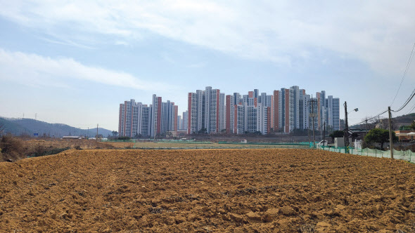 용인시 처인구 ‘e편한세상용인한숲시티’아파트 모습 서영상 기자