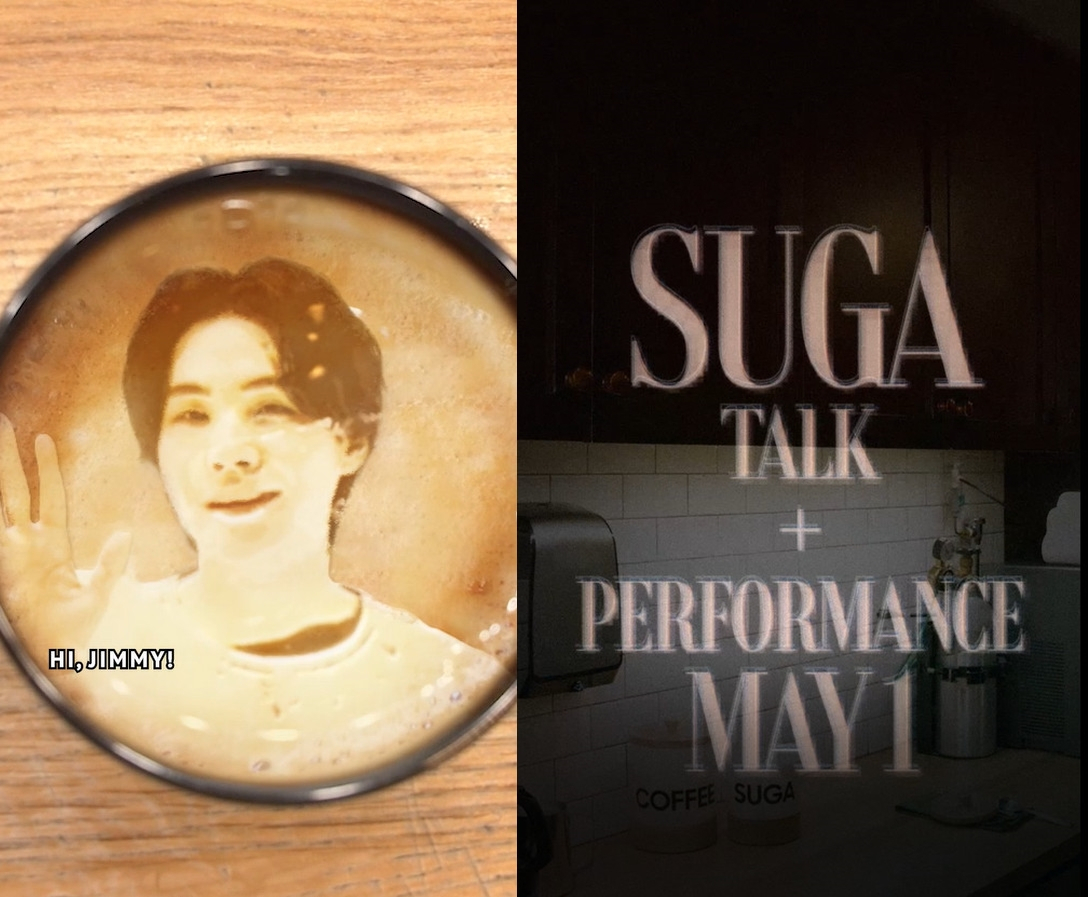 This image posted by "The Tonight Show Starring Jimmy Fallon" on Monday on its official social media page announced that BTS' Suga will appear on the show on May 1. (NBC 'The Tonight Show Starring Jimmy Fallon" social media)