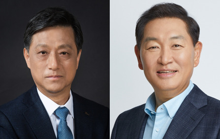 김학동(왼쪽) 포스코 부회장과 한종희 삼성전자 부회장. [각사 제공]