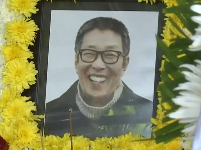 캄보디아 현지에 세워졌던 서세원의 임시 빈소 내 영정 모습. [KBS 보도화면 캡처]