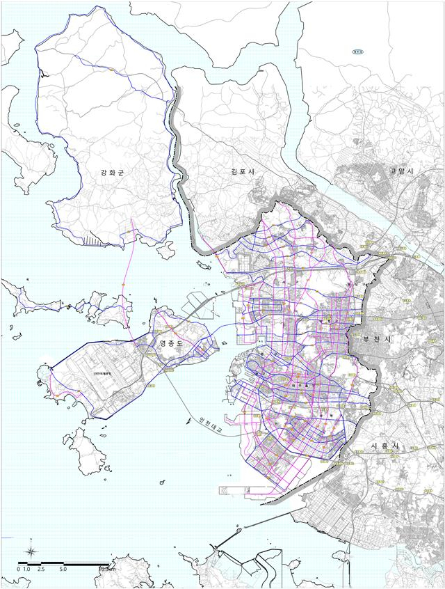 광역시 노선 지정 총괄도