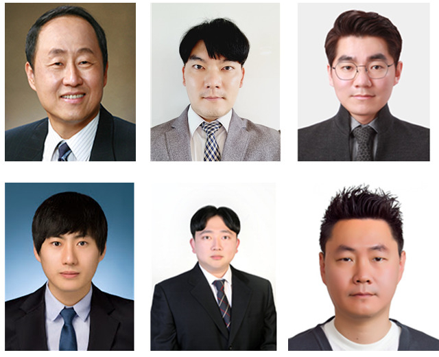 이번 연구를 수행한 공동연구진. 김성훈(왼쪽 위 시계방향으로)한양대 교수, 김성륜 전북대 교수, 김민국 한국과학기술연구원 김민국 선임연구원, 김재우 한국과학기술연구원 박사, 이혜성 전북대 박사과정, 장지운 한양대 장지운 박사.[한양대학교 제공]