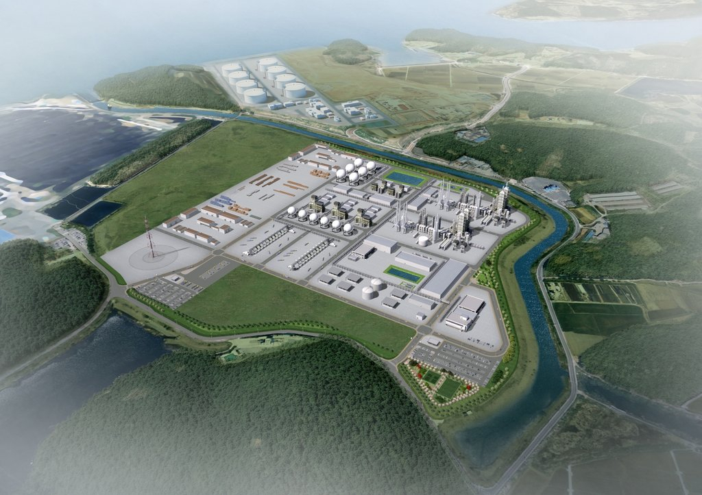 A rendering of the Boryeong Blue Hydrogen Plant (SK E&S)